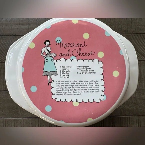 Vintage 1950's Retro Style Rosanna Mac N' Cheese PotLuck Serving